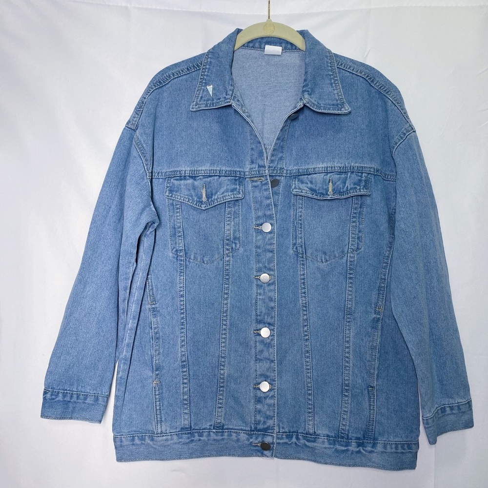 Vintage Denim Jacket With Pin